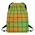 Shamrock Plaid Saint Patrick's Day Print Drawstring Backpack