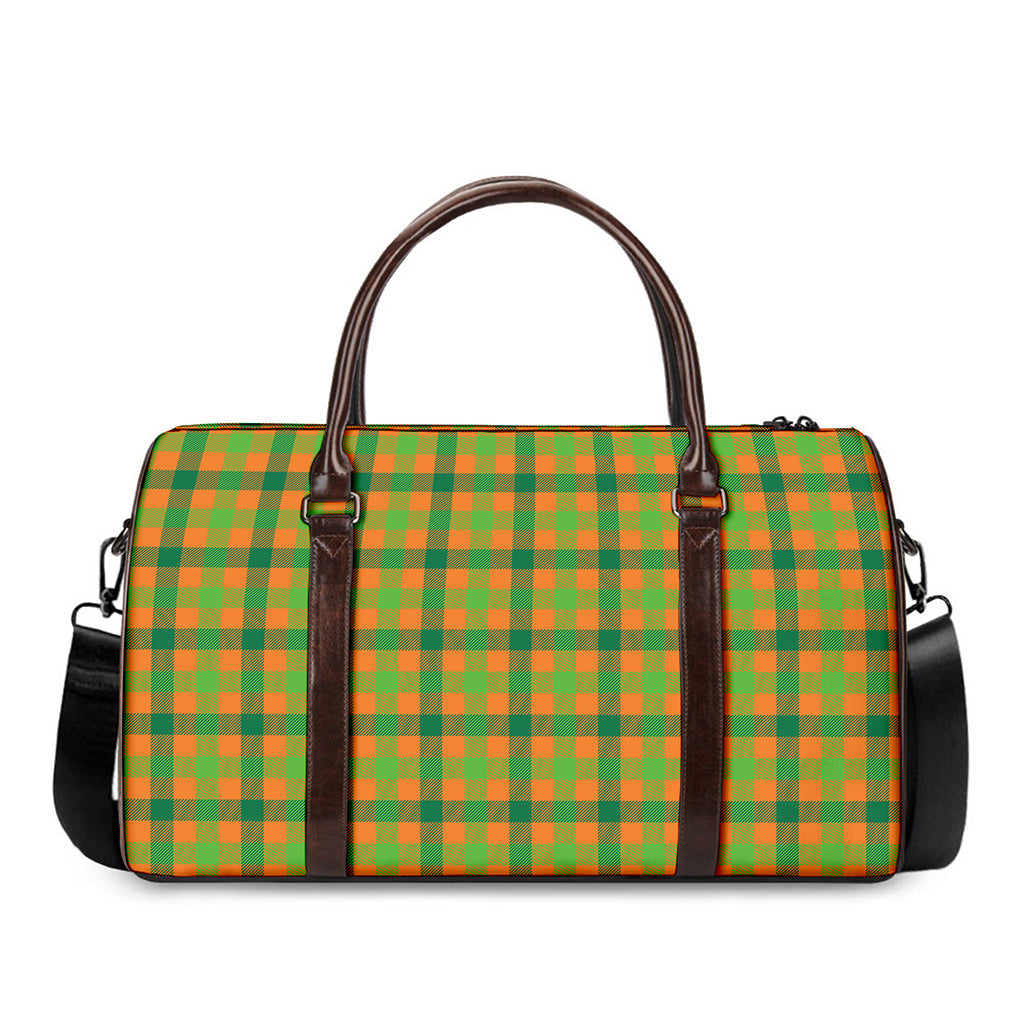 Shamrock Plaid Saint Patrick's Day Print Duffle Bag