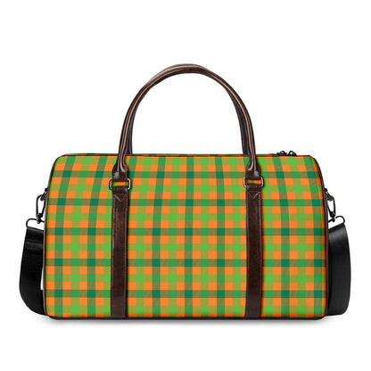Shamrock Plaid Saint Patrick's Day Print Duffle Bag