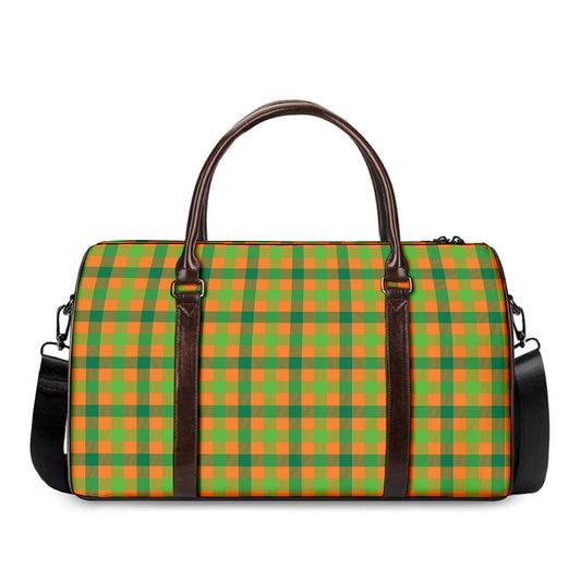 Shamrock Plaid Saint Patrick's Day Print Duffle Bag