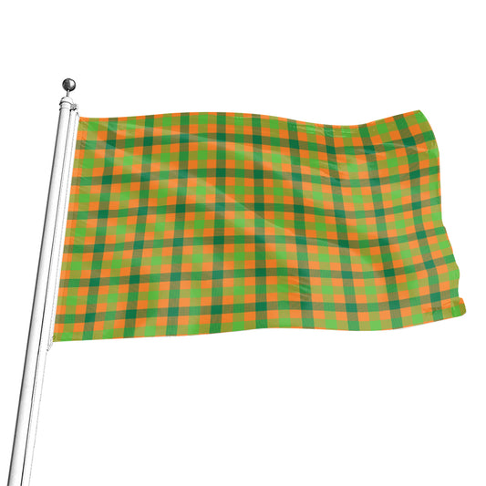 Shamrock Plaid Saint Patrick's Day Print Flag