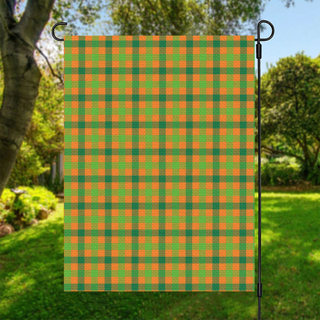 Shamrock Plaid Saint Patrick's Day Print Garden Flag