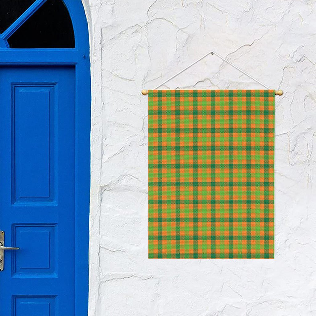 Shamrock Plaid Saint Patrick's Day Print Garden Flag