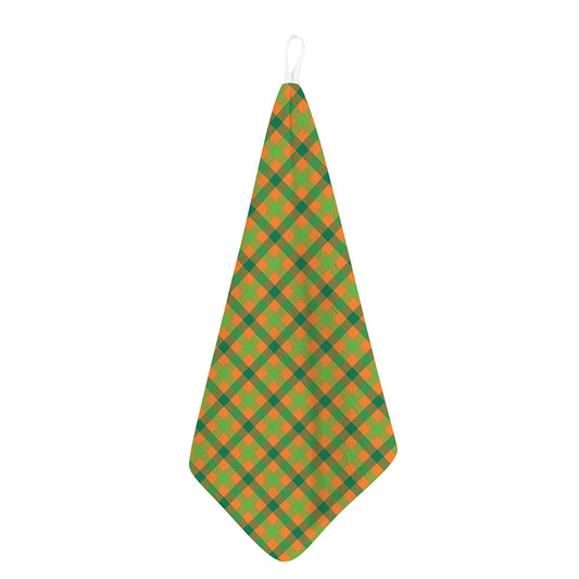 Shamrock Plaid Saint Patrick's Day Print Hand Towel