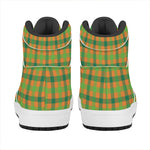 Shamrock Plaid Saint Patrick's Day Print High Top Leather Sneakers