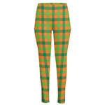 Shamrock Plaid Saint Patrick's Day Print High-Waisted Pocket Leggings