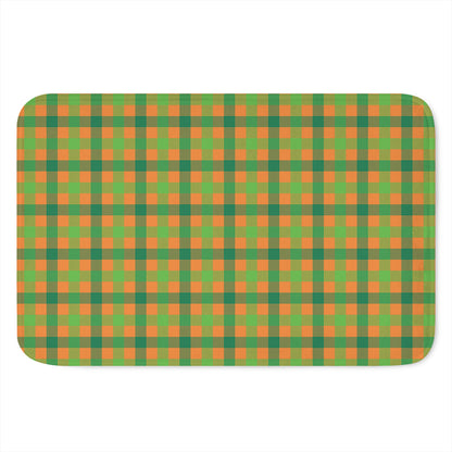 Shamrock Plaid Saint Patrick's Day Print Indoor Door Mat