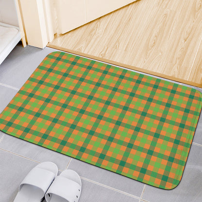 Shamrock Plaid Saint Patrick's Day Print Indoor Door Mat