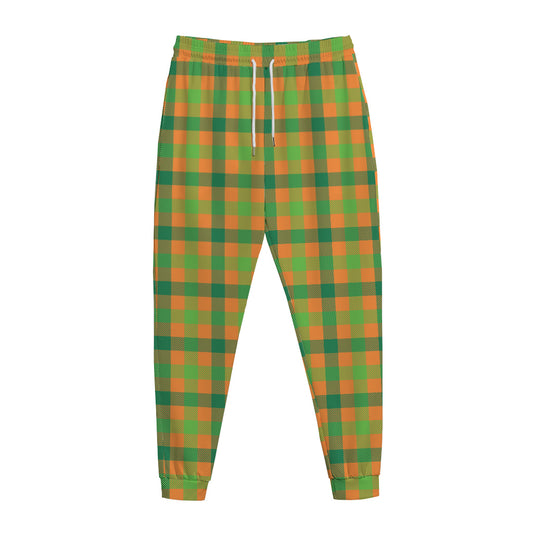 Shamrock Plaid Saint Patrick's Day Print Jogger Pants