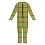 Shamrock Plaid Saint Patrick's Day Print Jumpsuit