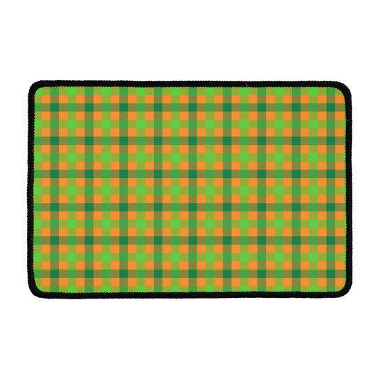 Shamrock Plaid Saint Patrick's Day Print Kitchen Mat