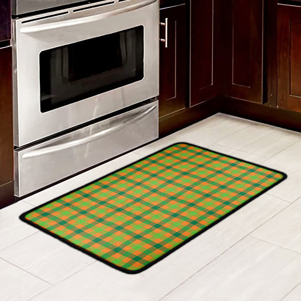 Shamrock Plaid Saint Patrick's Day Print Kitchen Mat