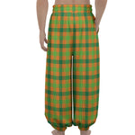 Shamrock Plaid Saint Patrick's Day Print Lantern Pants