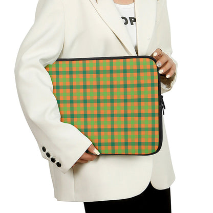 Shamrock Plaid Saint Patrick's Day Print Laptop Sleeve