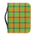 Shamrock Plaid Saint Patrick's Day Print Leather Bible Cover
