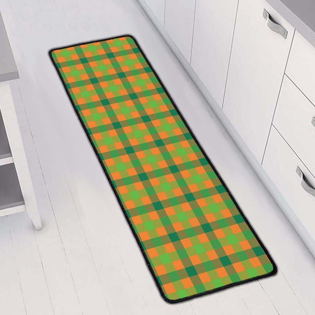 Shamrock Plaid Saint Patrick's Day Print Long Kitchen Mat