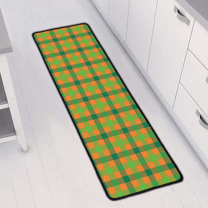 Shamrock Plaid Saint Patrick's Day Print Long Kitchen Mat