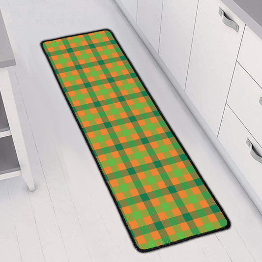 Shamrock Plaid Saint Patrick's Day Print Long Kitchen Mat