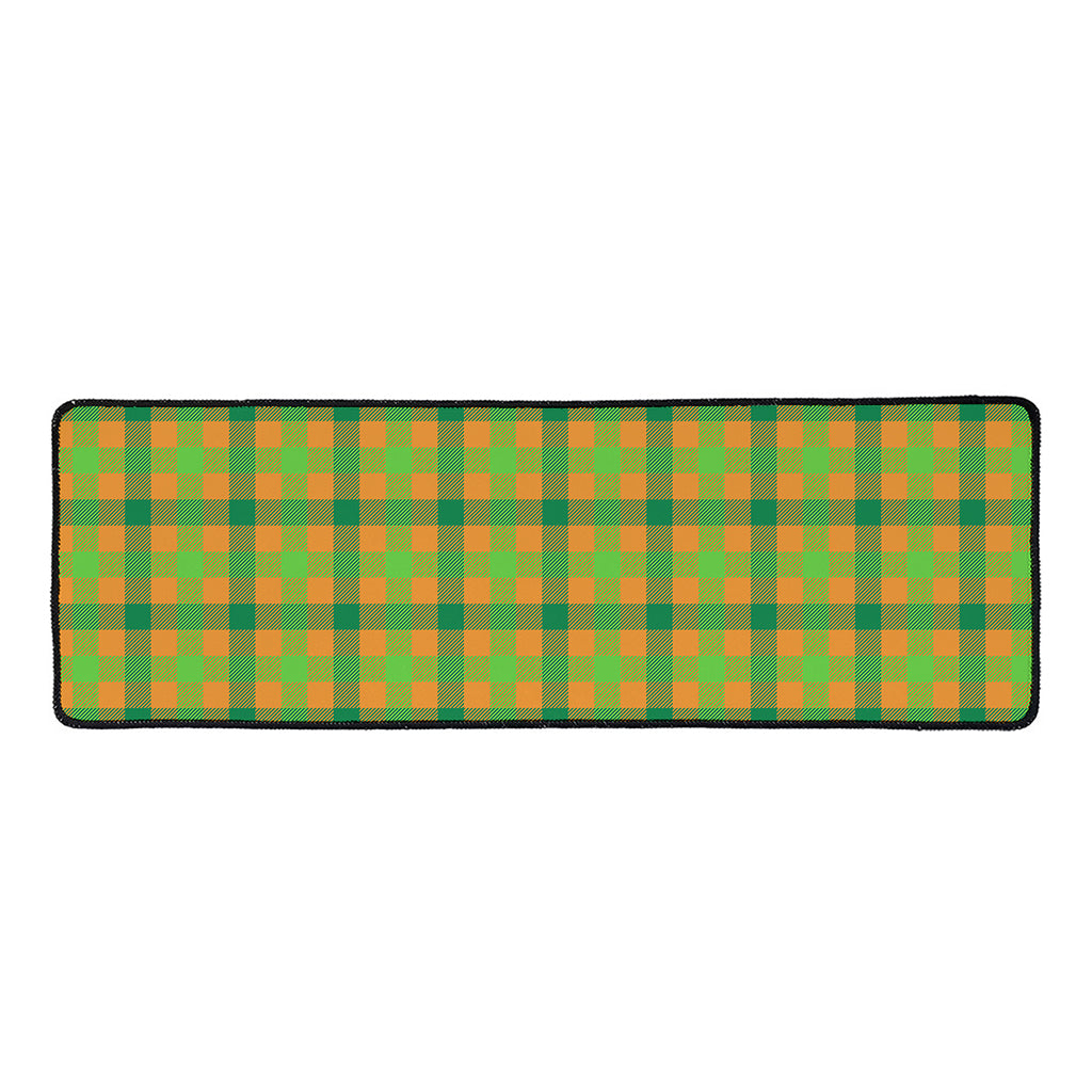 Shamrock Plaid Saint Patrick's Day Print Long Kitchen Mat