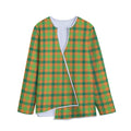 Shamrock Plaid Saint Patrick's Day Print Long Sleeve Short Coat