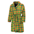 Shamrock Plaid Saint Patrick's Day Print Men's Bathrobe