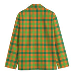 Shamrock Plaid Saint Patrick's Day Print Men's Blazer