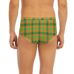 Shamrock Plaid Saint Patrick's Day Print Men's Briefs
