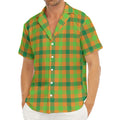 Shamrock Plaid Saint Patrick's Day Print Men's Deep V-Neck Shirt
