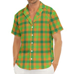 Shamrock Plaid Saint Patrick's Day Print Men's Deep V-Neck Shirt
