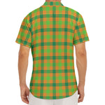 Shamrock Plaid Saint Patrick's Day Print Men's Deep V-Neck Shirt