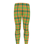 Shamrock Plaid Saint Patrick's Day Print Men's leggings