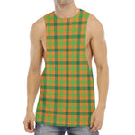Shamrock Plaid Saint Patrick's Day Print Men's Muscle Tank Top