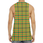 Shamrock Plaid Saint Patrick's Day Print Men's Muscle Tank Top