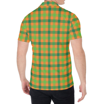 Shamrock Plaid Saint Patrick's Day Print Men's Shirt