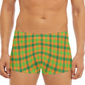 Shamrock Plaid Saint Patrick's Day Print Men's Short Boxer Briefs