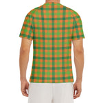 Shamrock Plaid Saint Patrick's Day Print Men's Short Sleeve Rash Guard