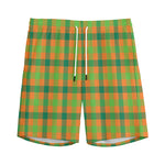 Shamrock Plaid Saint Patrick's Day Print Men's Sports Shorts