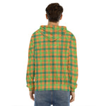 Shamrock Plaid Saint Patrick's Day Print Men's Velvet Pullover Hoodie