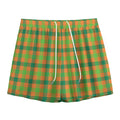 Shamrock Plaid Saint Patrick's Day Print Mesh Shorts