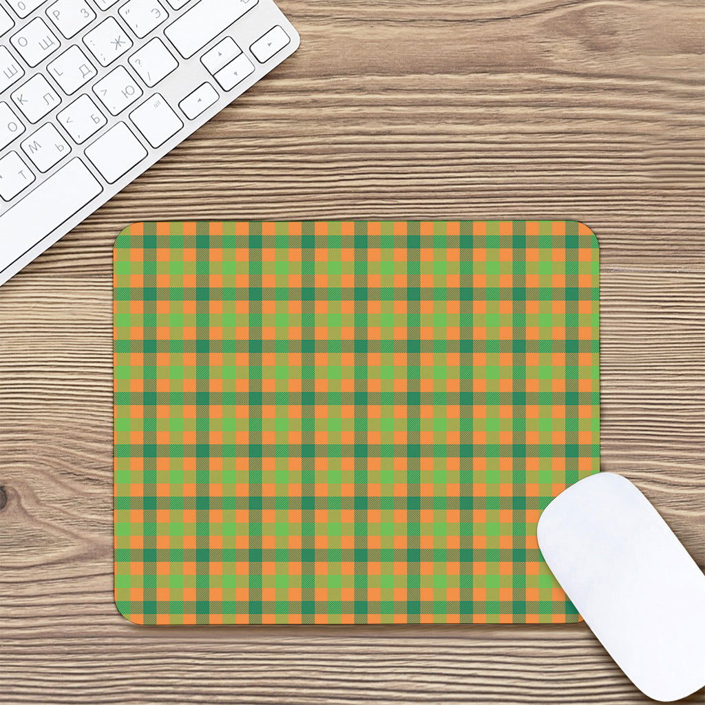 Shamrock Plaid Saint Patrick's Day Print Mouse Pad