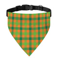 Shamrock Plaid Saint Patrick's Day Print Over The Collar Dog Bandana