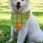 Shamrock Plaid Saint Patrick's Day Print Over The Collar Dog Bandana
