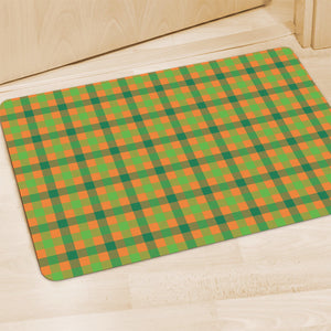 Shamrock Plaid Saint Patrick's Day Print Polyester Doormat