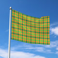 Shamrock Plaid Saint Patrick's Day Print Polyester Flag