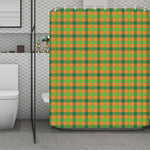 Shamrock Plaid Saint Patrick's Day Print Polyester Shower Curtain