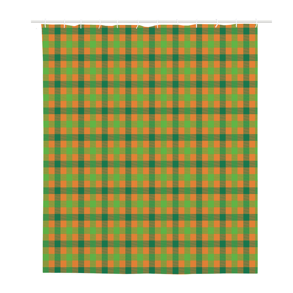 Shamrock Plaid Saint Patrick's Day Print Polyester Shower Curtain