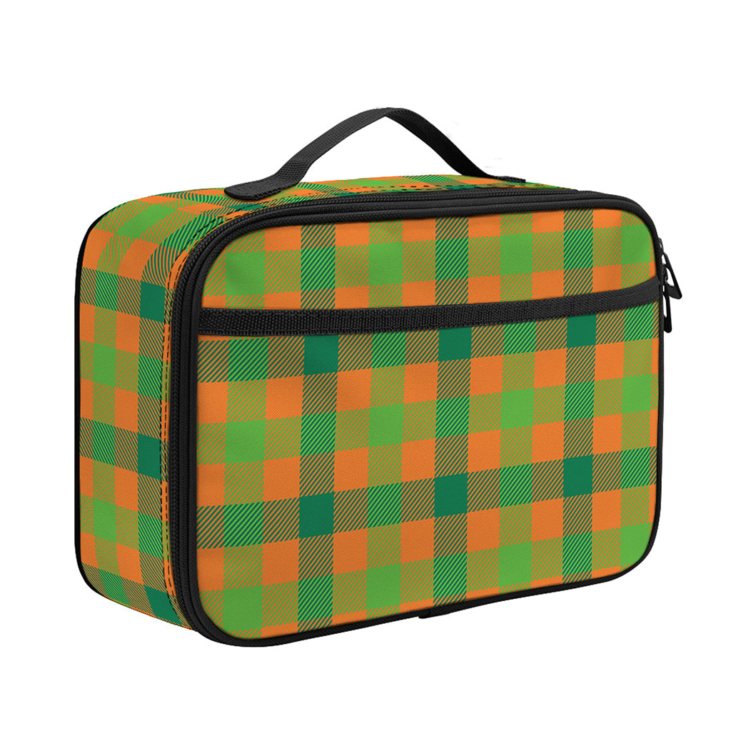 Shamrock Plaid Saint Patrick's Day Print Portable Lunch Bag