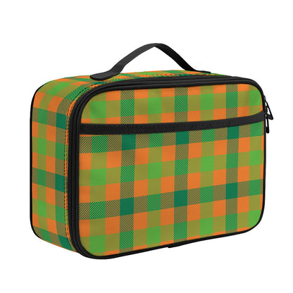 Shamrock Plaid Saint Patrick's Day Print Portable Lunch Bag