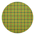 Shamrock Plaid Saint Patrick's Day Print Round Blanket