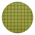 Shamrock Plaid Saint Patrick's Day Print Round Blanket
